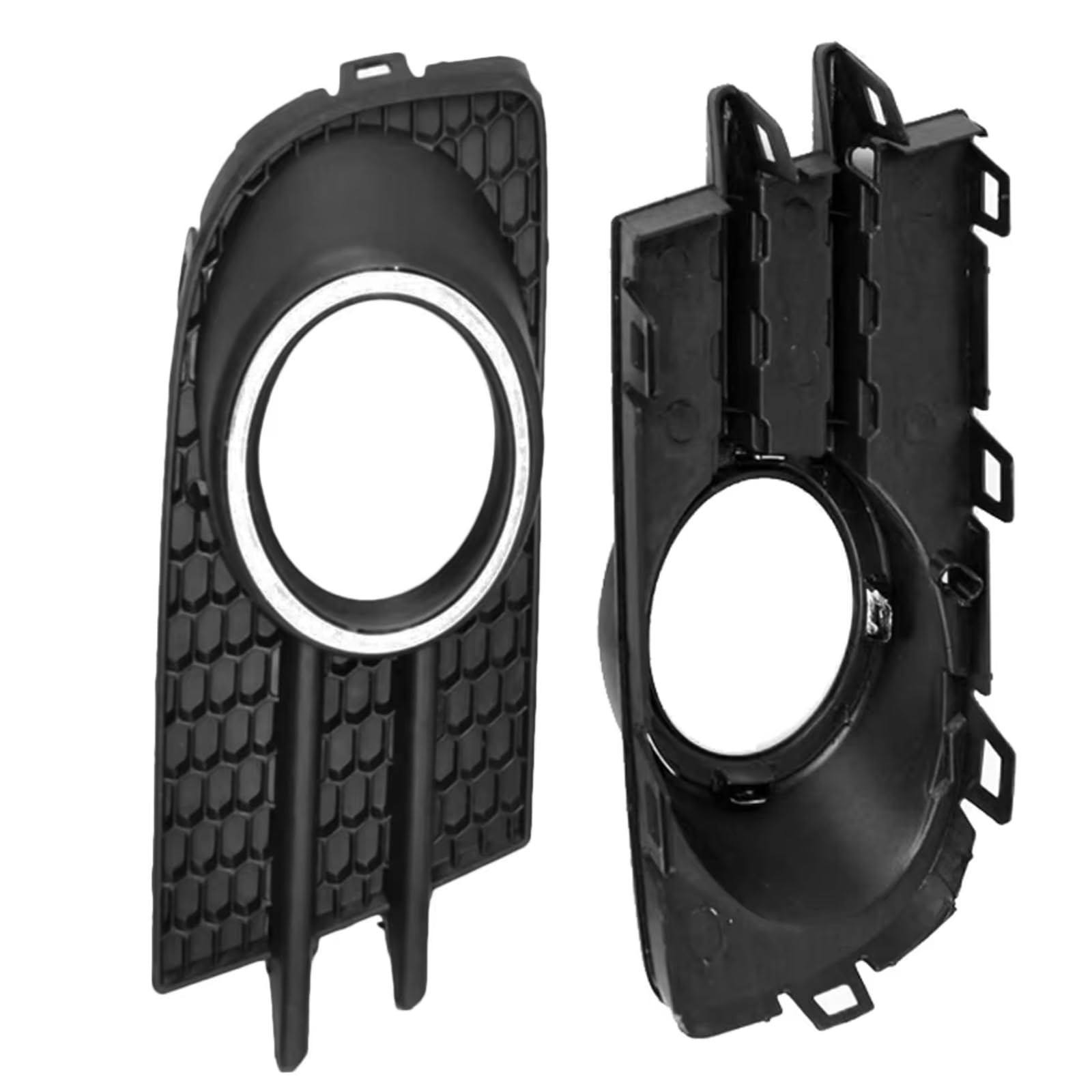 NNBINK Nebelscheinwerfer Grille Kompatibel Mit VW Für Tiguan Für EU 2012–2018, 2 Stück Nebelscheinwerfer-Gitterschutz 5N0853665(Black Chrome) von NNBINK