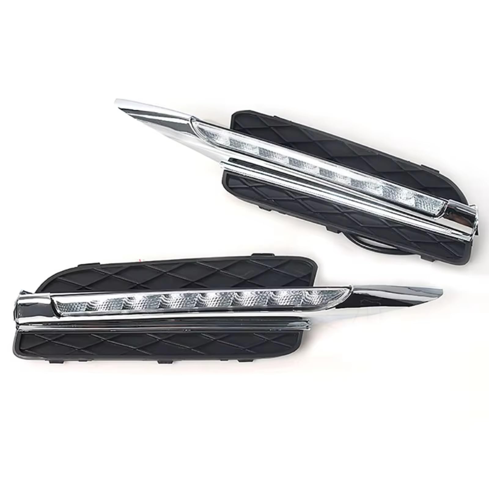 NNBINK Nebelscheinwerfer Grille Kompatibel Mit X5 E70 2007-2010 Auto-Frontstoßstange DRL Tagfahrlicht Nebelscheinwerfer Lichtabdeckung(Right-8LED) von NNBINK