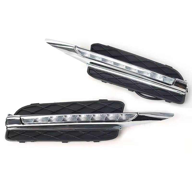 NNBINK Nebelscheinwerfer Grille Kompatibel Mit X5 E70 2007-2010 Auto-Frontstoßstange DRL Tagfahrlicht Nebelscheinwerfer Lichtabdeckung(Right-8LED) von NNBINK