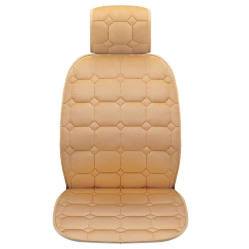 NNBINK Universal Auto Kissen Vorne Auto Sitz Abdeckung Protektoren Für Autos Weichen Sitz Schutz Sitzbezüge Automobil Innen Autositz Sitzauflagen(Beige) von NNBINK