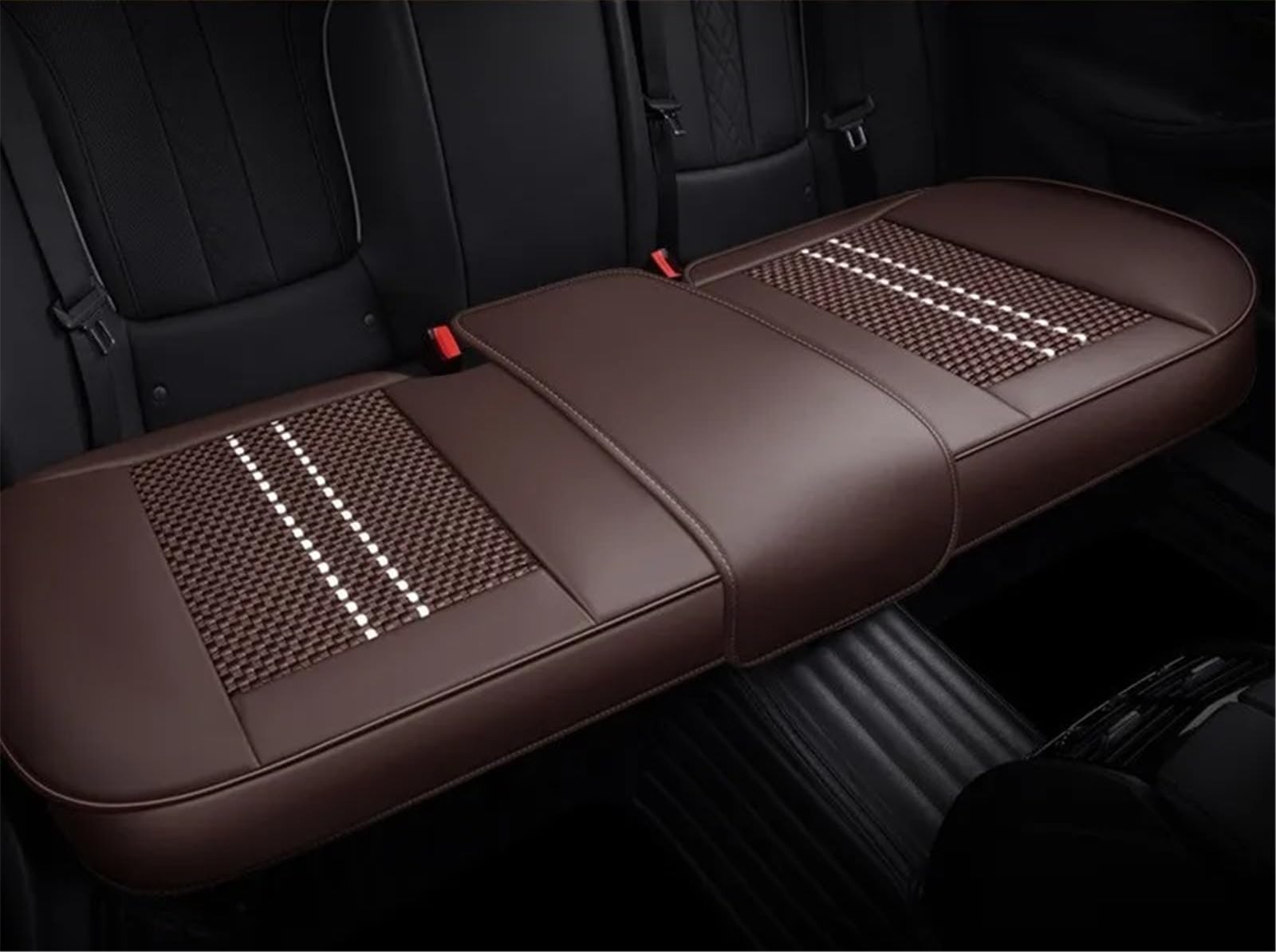 NNBINK Universal Auto Sitz Abdeckung Atmungsaktive Schutz Sitzkissen Vier Jahreszeiten Auto Innen Zubehör Auto Vorne/hinten Sitz Abdeckung Autositz Sitzauflagen(Brown,Rear) von NNBINK