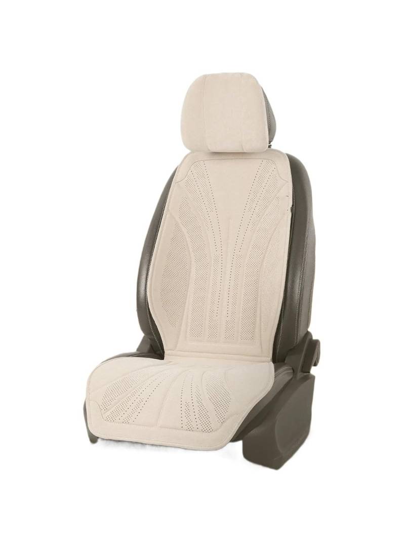 NNBINK Universal Auto Sitz Abdeckung Vordersitz Schützen Kissen Automobil Sitzkissen Protector Pad Auto Abdeckungen Matte Schützen Automobil Innen Autositz Sitzauflagen(Beige) von NNBINK