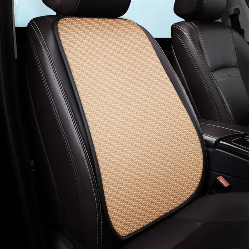 NNBINK Universal Auto Sitz Pad Atmungsaktive Und Erfrischende Auto Sitzbezüge Automobil Innen Auto Sitz Schutz Pads Auto Zubehör Autositz Sitzauflagen(Beige,1pc backrest) von NNBINK