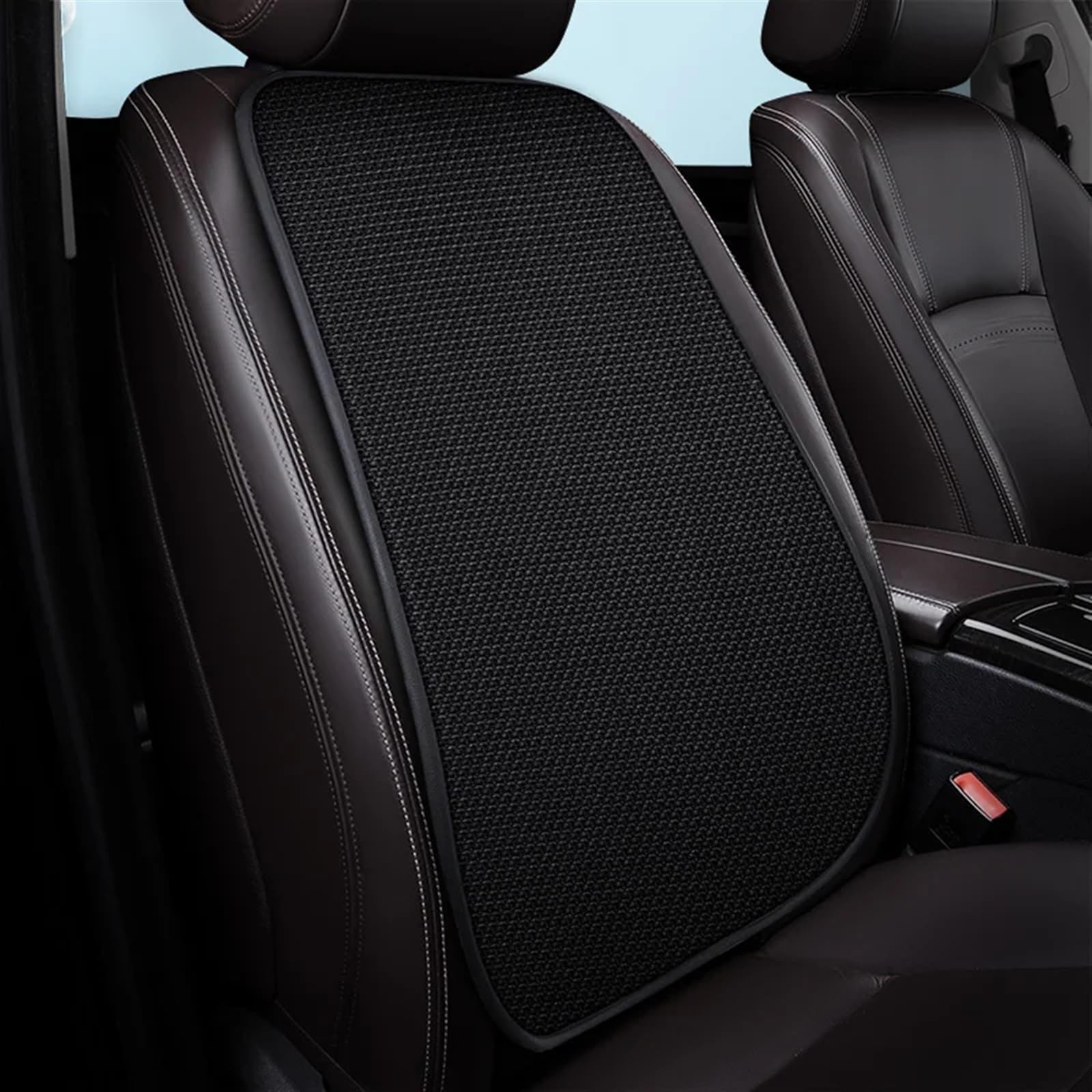 NNBINK Universal Auto Sitz Pad Atmungsaktive Und Erfrischende Auto Sitzbezüge Automobil Innen Auto Sitz Schutz Pads Auto Zubehör Autositz Sitzauflagen(Black,1pc backrest) von NNBINK