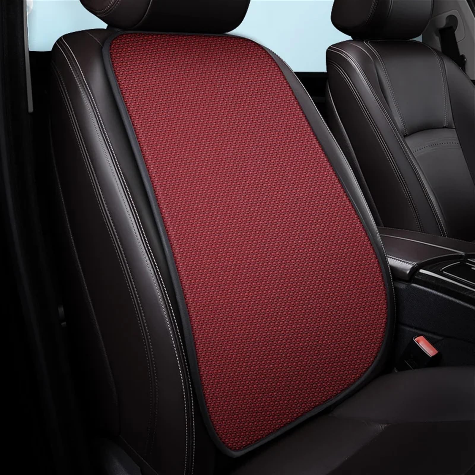 NNBINK Universal Auto Sitz Pad Atmungsaktive Und Erfrischende Auto Sitzbezüge Automobil Innen Auto Sitz Schutz Pads Auto Zubehör Autositz Sitzauflagen(Red,1pc backrest) von NNBINK