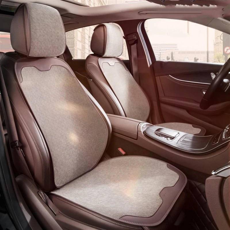 NNBINK Universal Auto Sitzbezüge Auto Kissen Schutz Vorne/Hinten Auto Pads Atmungsaktive Sitz Pad Auto Abdeckungen Automobil Innen Zubehör Autositz Sitzauflagen(Beige,B) von NNBINK