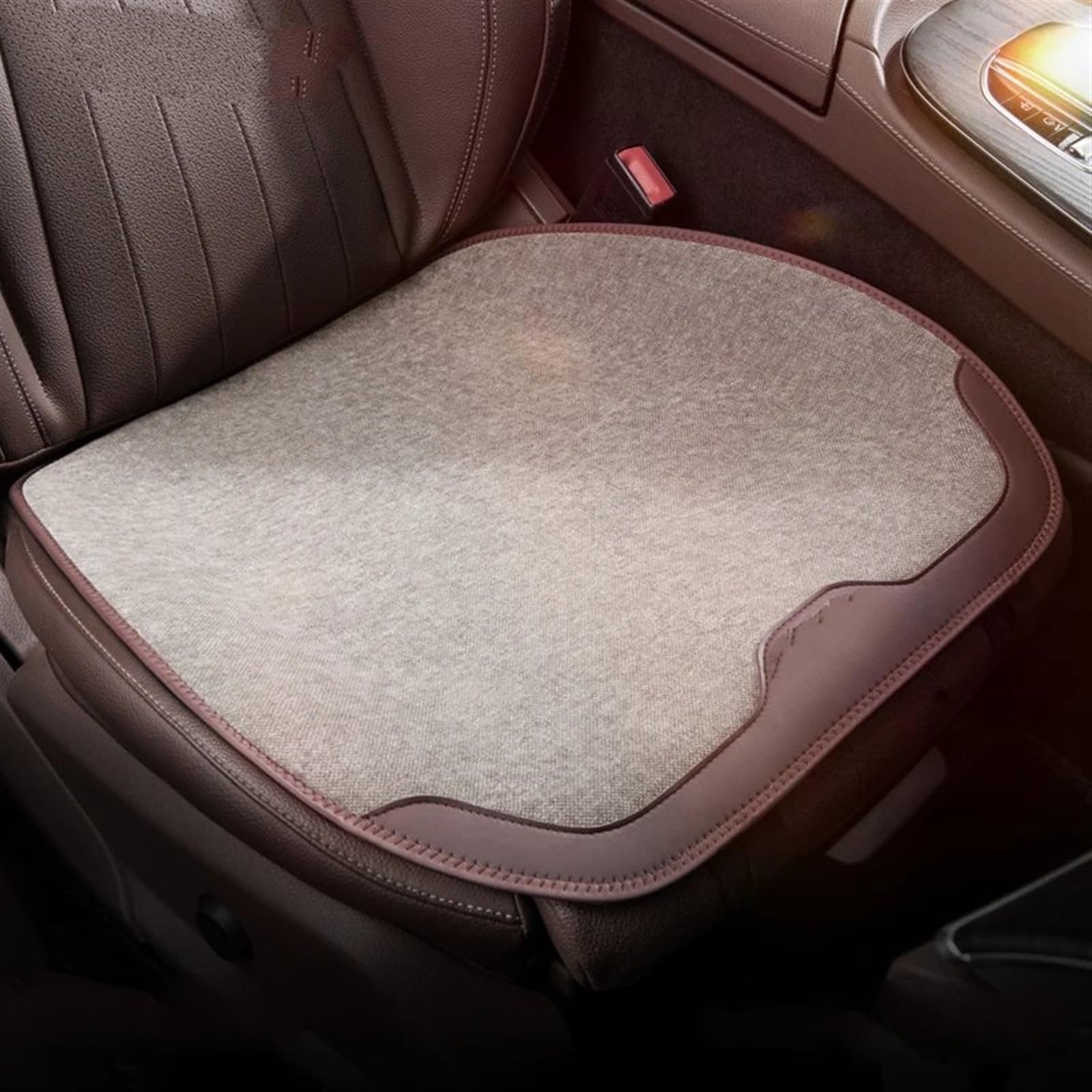 NNBINK Universal Auto Sitzbezüge Auto Kissen Schutz Vorne/Hinten Auto Pads Atmungsaktive Sitz Pad Auto Abdeckungen Automobil Innen Zubehör Autositz Sitzauflagen(Beige,color1) von NNBINK