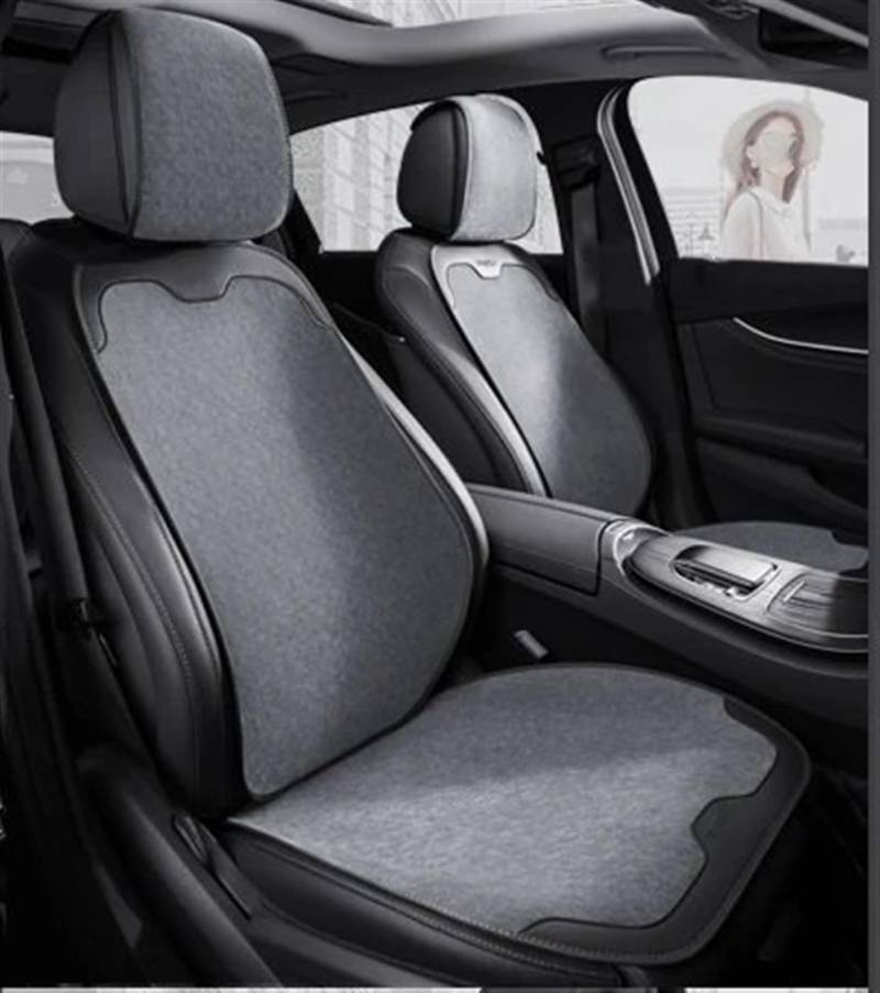 NNBINK Universal Auto Sitzbezüge Auto Kissen Schutz Vorne/Hinten Auto Pads Atmungsaktive Sitz Pad Auto Abdeckungen Automobil Innen Zubehör Autositz Sitzauflagen(Gray,D) von NNBINK