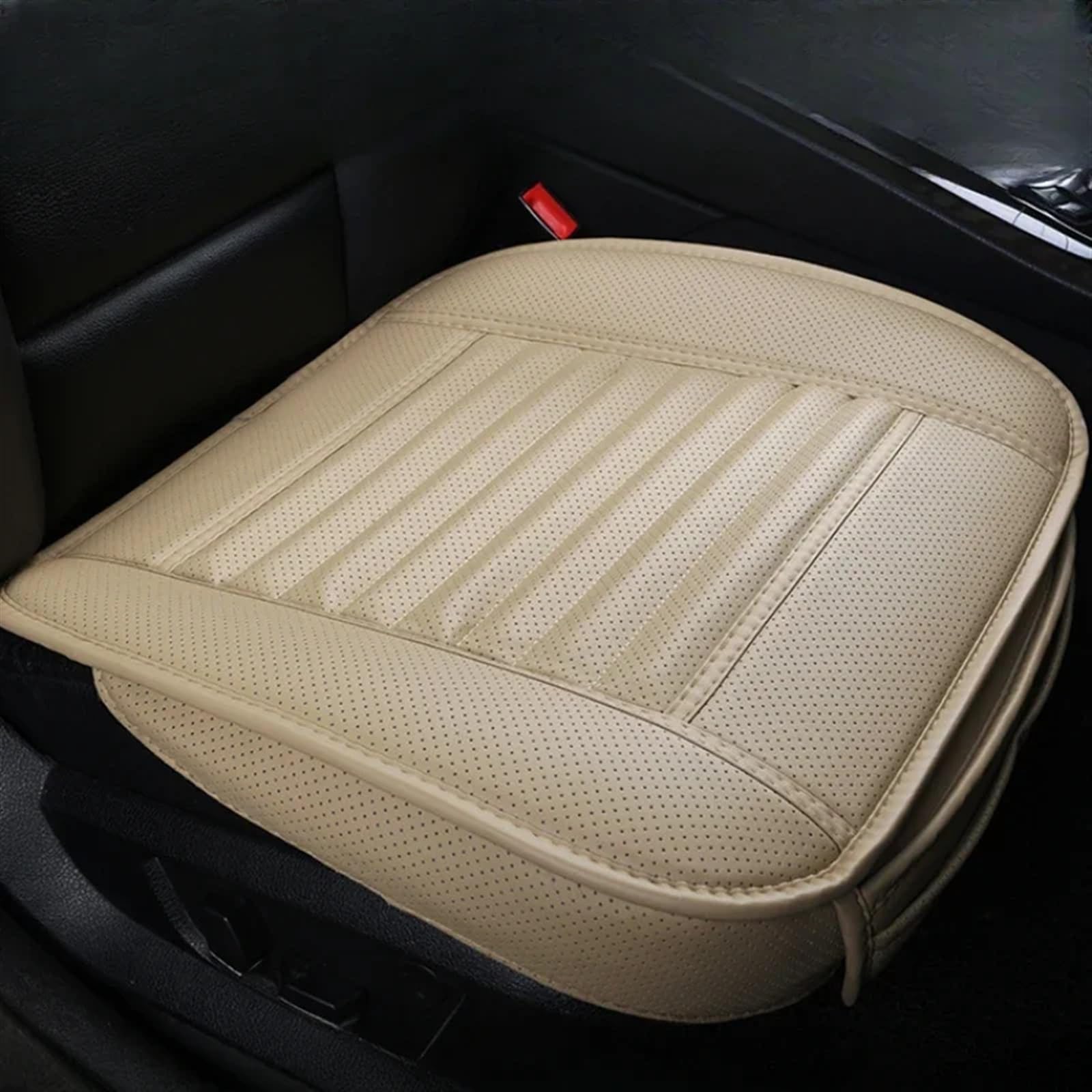 NNBINK Universal Auto Sitzbezug Atmungsaktive Pad Matte Für Auto Stuhl Kissen Auto Vordersitz Abdeckung Vier Jahreszeiten Matte Innen Auto Sitz Schutz Pads Autositz Sitzauflagen(Beige) von NNBINK