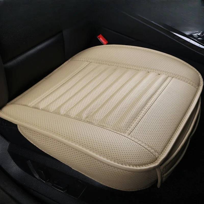 NNBINK Universal Auto Sitzbezug Atmungsaktive Pad Matte Für Auto Stuhl Kissen Auto Vordersitz Abdeckung Vier Jahreszeiten Matte Innen Auto Sitz Schutz Pads Autositz Sitzauflagen(Beige) von NNBINK