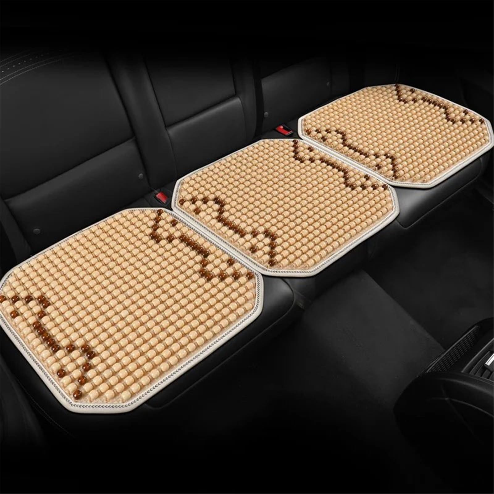 NNBINK Universal Auto Sitzbezug Auto Sitzkissen Atmungsaktive Sitz Matte Automobil Innen Auto Sitz Schutz Pads Auto Kissen Schutz Matte Autositz Sitzauflagen(Beige,Rear) von NNBINK