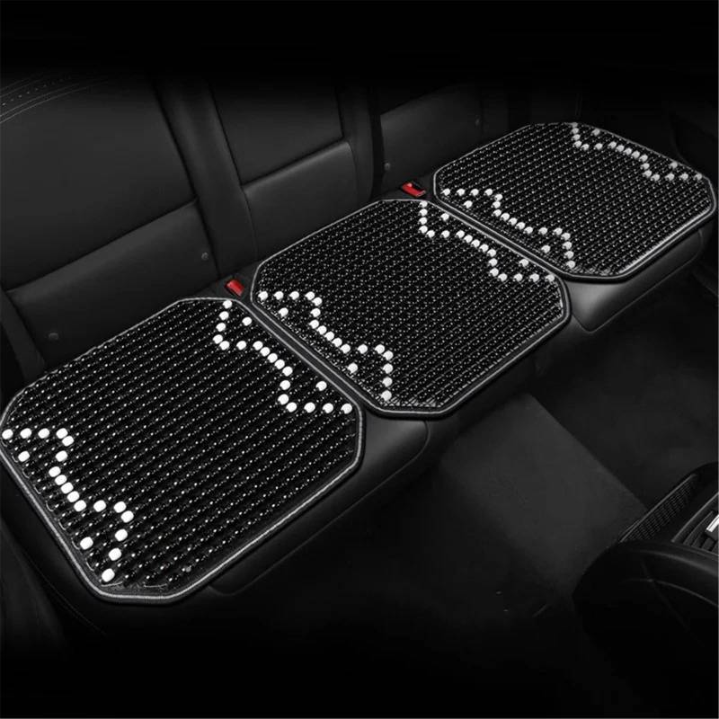 NNBINK Universal Auto Sitzbezug Auto Sitzkissen Atmungsaktive Sitz Matte Automobil Innen Auto Sitz Schutz Pads Auto Kissen Schutz Matte Autositz Sitzauflagen(Black,Rear) von NNBINK