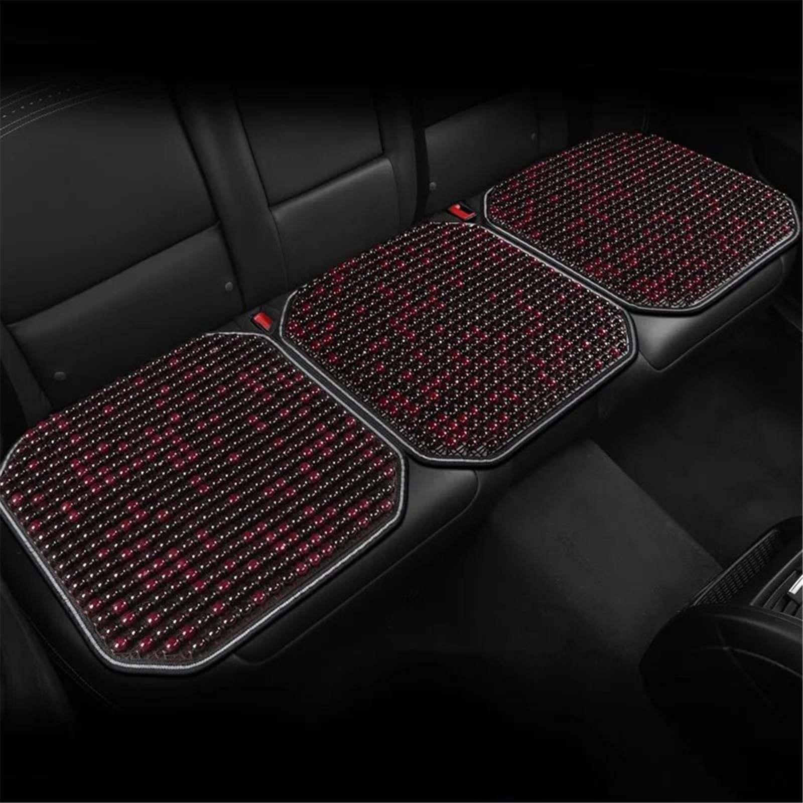 NNBINK Universal Auto Sitzbezug Auto Sitzkissen Atmungsaktive Sitz Matte Automobil Innen Auto Sitz Schutz Pads Auto Kissen Schutz Matte Autositz Sitzauflagen(Red,Rear) von NNBINK