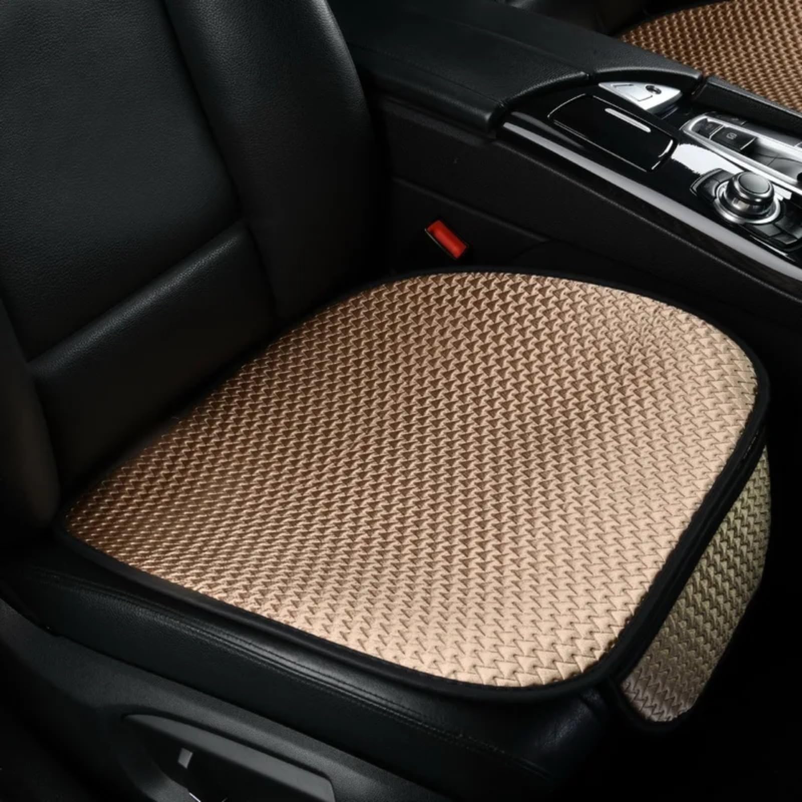 NNBINK Universal Auto Sitzbezug Vorne Hinten Atmungsaktive Kissen Schutz Matte Pad Auto Innen LKW SUV Van Auto Sitz Schutz Pads Autositz Sitzauflagen(Beige,Front) von NNBINK