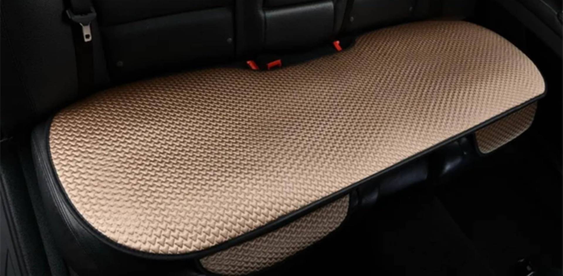 NNBINK Universal Auto Sitzbezug Vorne Hinten Atmungsaktive Kissen Schutz Matte Pad Auto Innen LKW SUV Van Auto Sitz Schutz Pads Autositz Sitzauflagen(Beige,Rear) von NNBINK