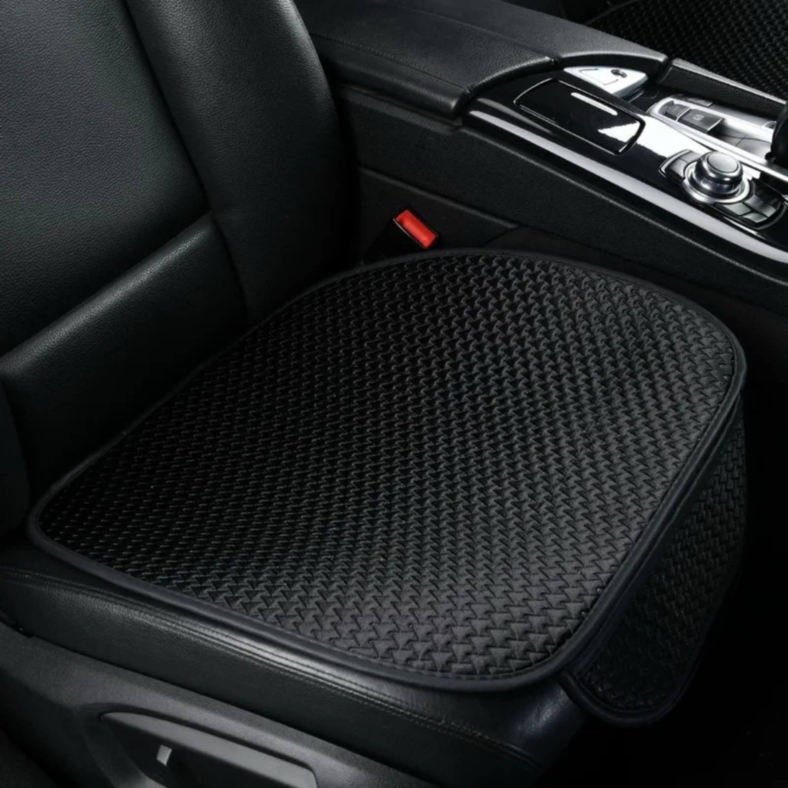 NNBINK Universal Auto Sitzbezug Vorne Hinten Atmungsaktive Kissen Schutz Matte Pad Auto Innen LKW SUV Van Auto Sitz Schutz Pads Autositz Sitzauflagen(Black,Front) von NNBINK