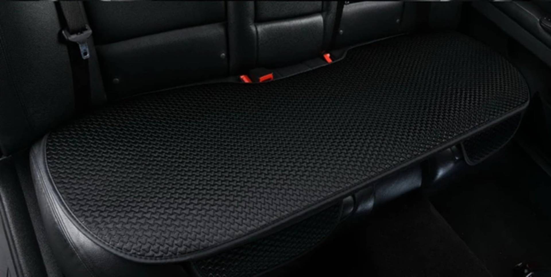 NNBINK Universal Auto Sitzbezug Vorne Hinten Atmungsaktive Kissen Schutz Matte Pad Auto Innen LKW SUV Van Auto Sitz Schutz Pads Autositz Sitzauflagen(Black,Rear) von NNBINK