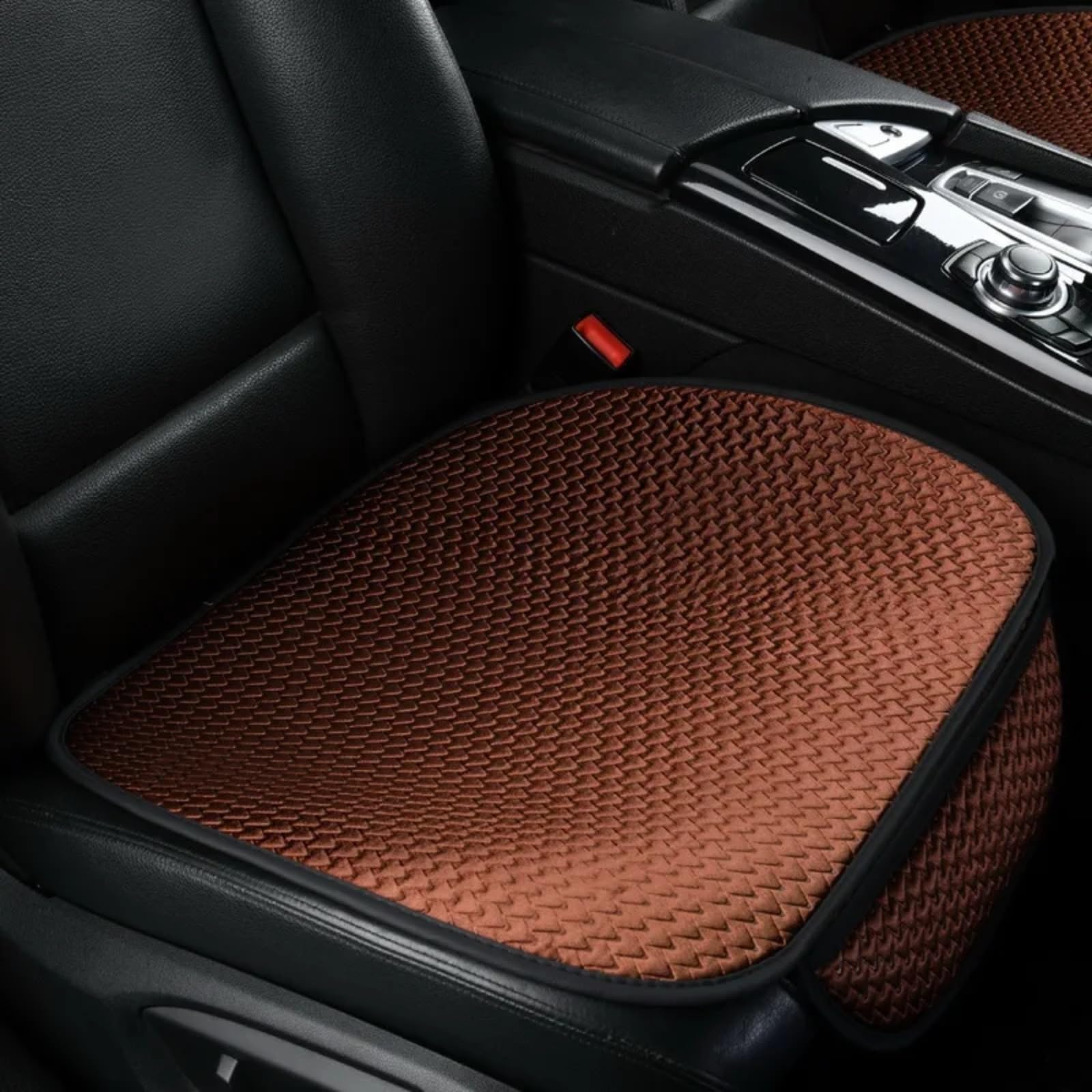 NNBINK Universal Auto Sitzbezug Vorne Hinten Atmungsaktive Kissen Schutz Matte Pad Auto Innen LKW SUV Van Auto Sitz Schutz Pads Autositz Sitzauflagen(Brown,Front) von NNBINK