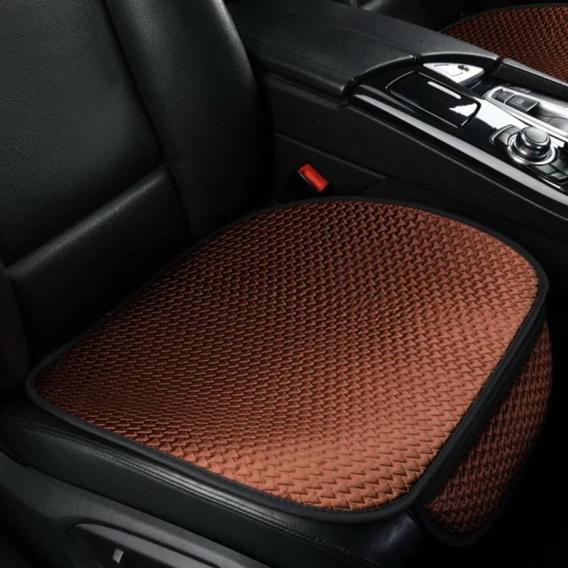 NNBINK Universal Auto Sitzbezug Vorne Hinten Atmungsaktive Kissen Schutz Matte Pad Auto Innen LKW SUV Van Auto Sitz Schutz Pads Autositz Sitzauflagen(Brown,Front) von NNBINK