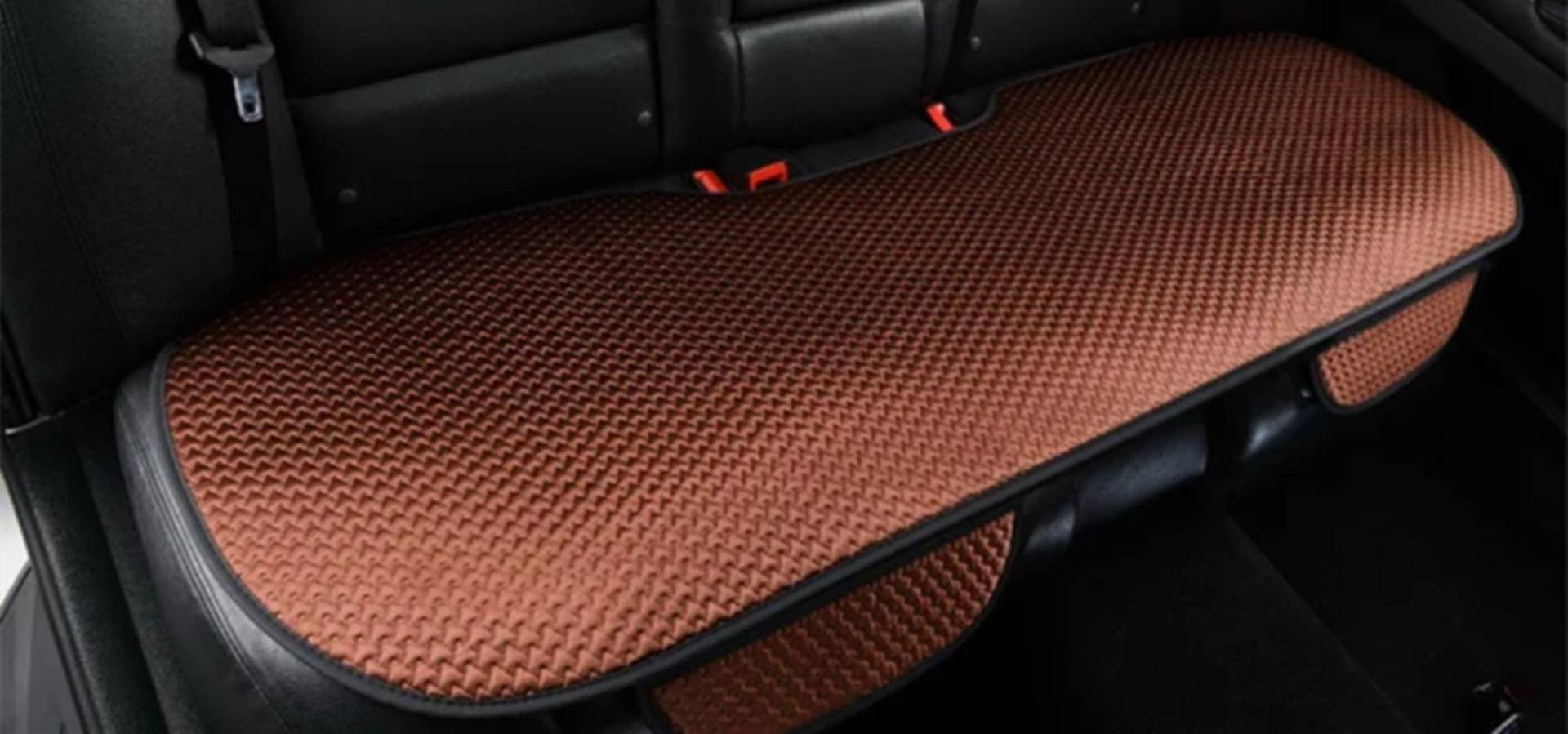 NNBINK Universal Auto Sitzbezug Vorne Hinten Atmungsaktive Kissen Schutz Matte Pad Auto Innen LKW SUV Van Auto Sitz Schutz Pads Autositz Sitzauflagen(Brown,Rear) von NNBINK