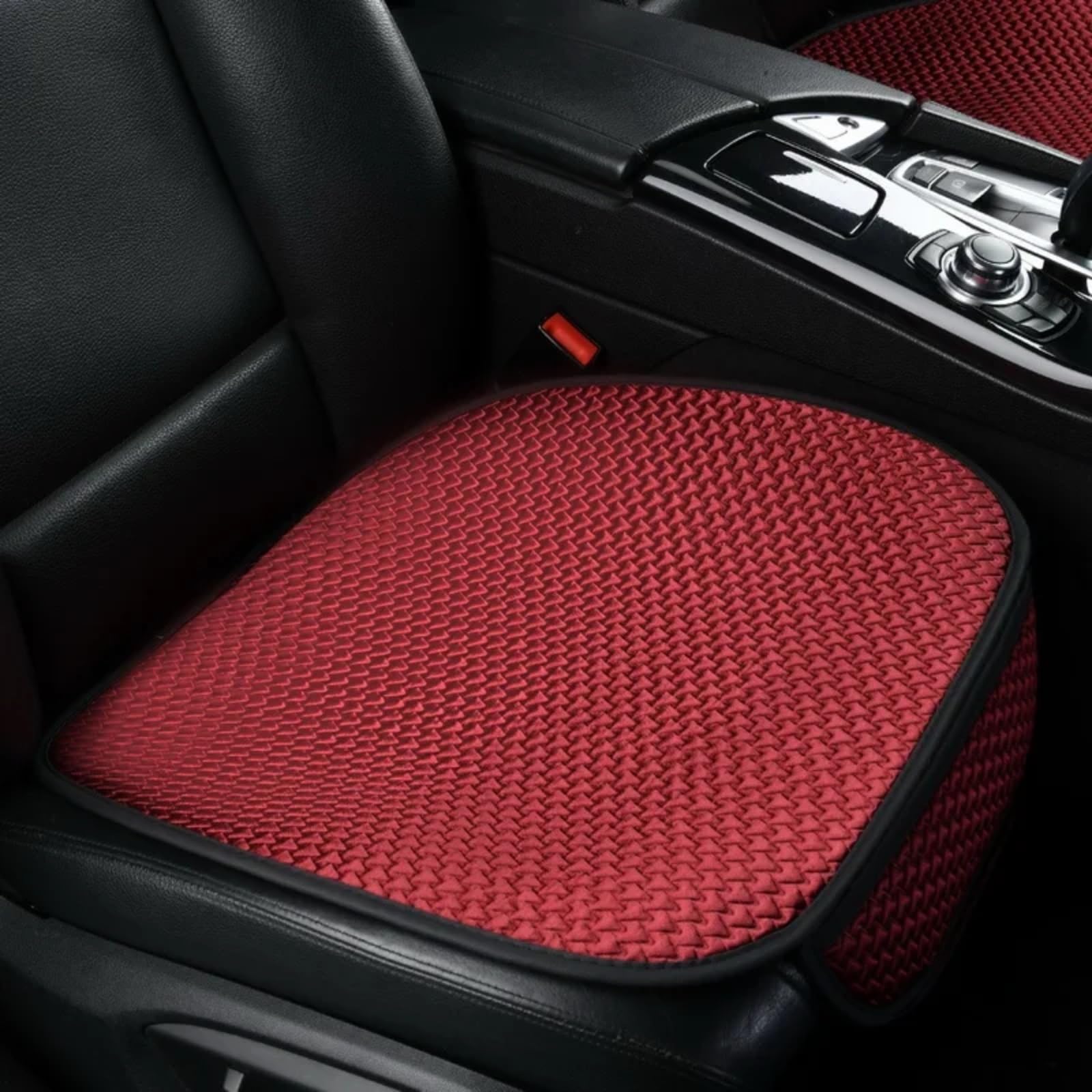 NNBINK Universal Auto Sitzbezug Vorne Hinten Atmungsaktive Kissen Schutz Matte Pad Auto Innen LKW SUV Van Auto Sitz Schutz Pads Autositz Sitzauflagen(Red,Front) von NNBINK