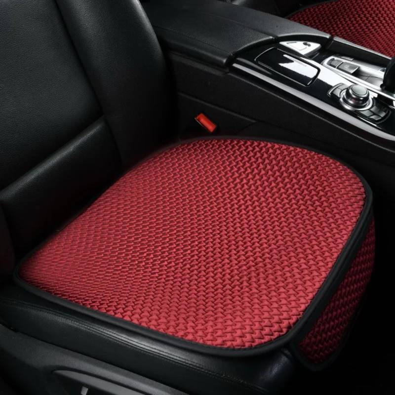 NNBINK Universal Auto Sitzbezug Vorne Hinten Atmungsaktive Kissen Schutz Matte Pad Auto Innen LKW SUV Van Auto Sitz Schutz Pads Autositz Sitzauflagen(Red,Front) von NNBINK