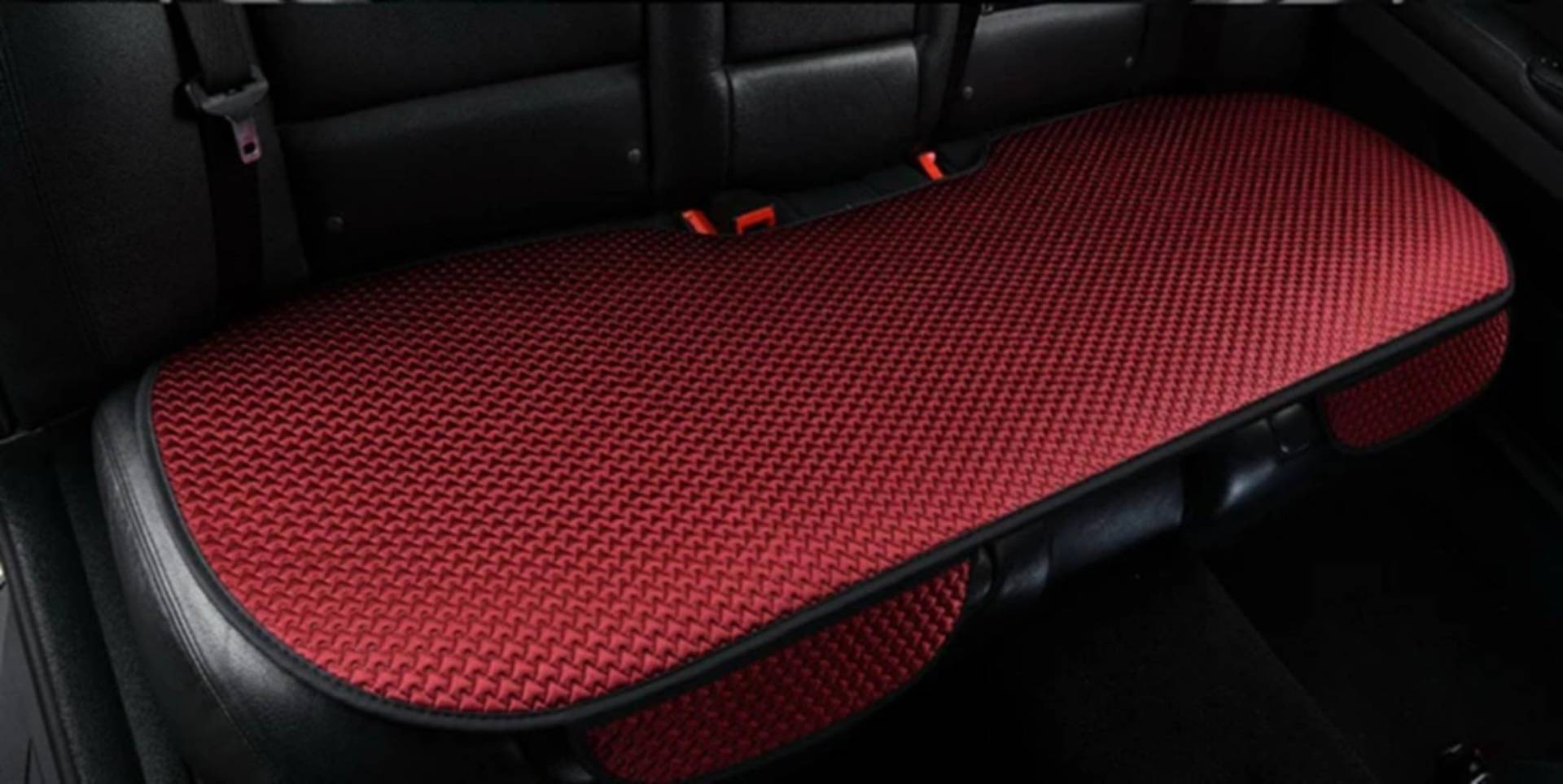 NNBINK Universal Auto Sitzbezug Vorne Hinten Atmungsaktive Kissen Schutz Matte Pad Auto Innen LKW SUV Van Auto Sitz Schutz Pads Autositz Sitzauflagen(Red,Rear) von NNBINK