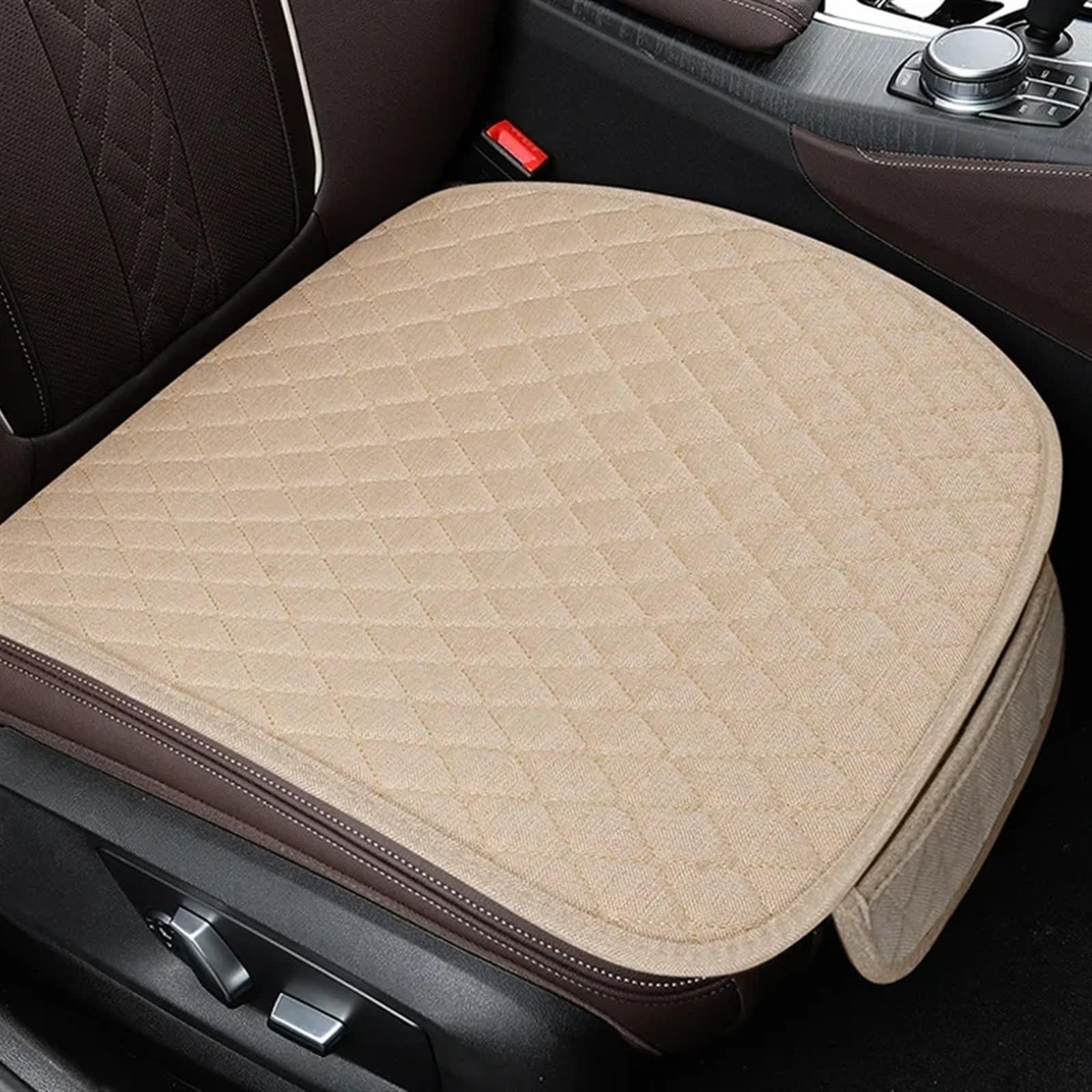 NNBINK Universal Auto Sitzkissen Atmungsaktive Sitzbezüge Kissen Front Fahrer Sitz Kissen Auto Innen Zubehör Auto Sitzkissen Autositz Sitzauflagen(Beige) von NNBINK