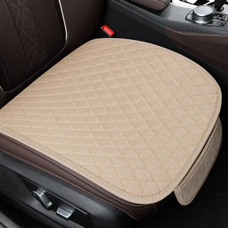 NNBINK Universal Auto Sitzkissen Atmungsaktive Sitzbezüge Kissen Front Fahrer Sitz Kissen Auto Innen Zubehör Auto Sitzkissen Autositz Sitzauflagen(Beige) von NNBINK