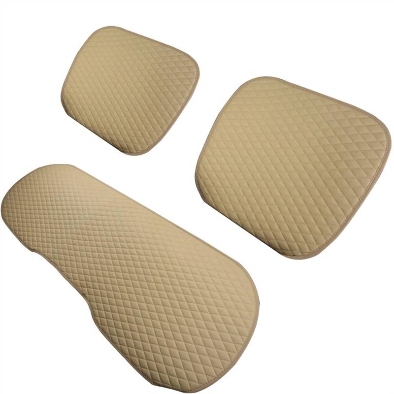 NNBINK Universal Auto Sitzkissen Auto Sitz Abdeckung Komfortable Auto Seat Protector Auto Komplette Set Sitz Schutz Kissen Pad Auto Zubehör Autositz Sitzauflagen(Beige) von NNBINK