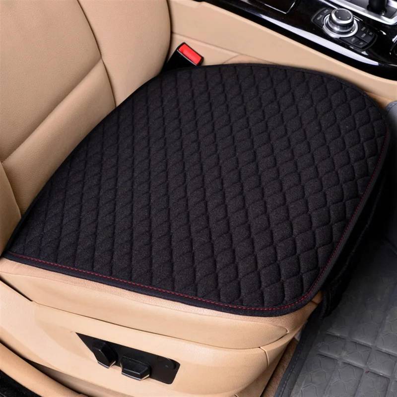 NNBINK Universal Autositzbezug Für Four Seasons Vorne Hinten Kissen Atmungsaktive Schutzmatte Pad Autozubehör Kissen Sitzbezug Autozubehör Autositz Sitzauflagen(Black,1pc Front) von NNBINK