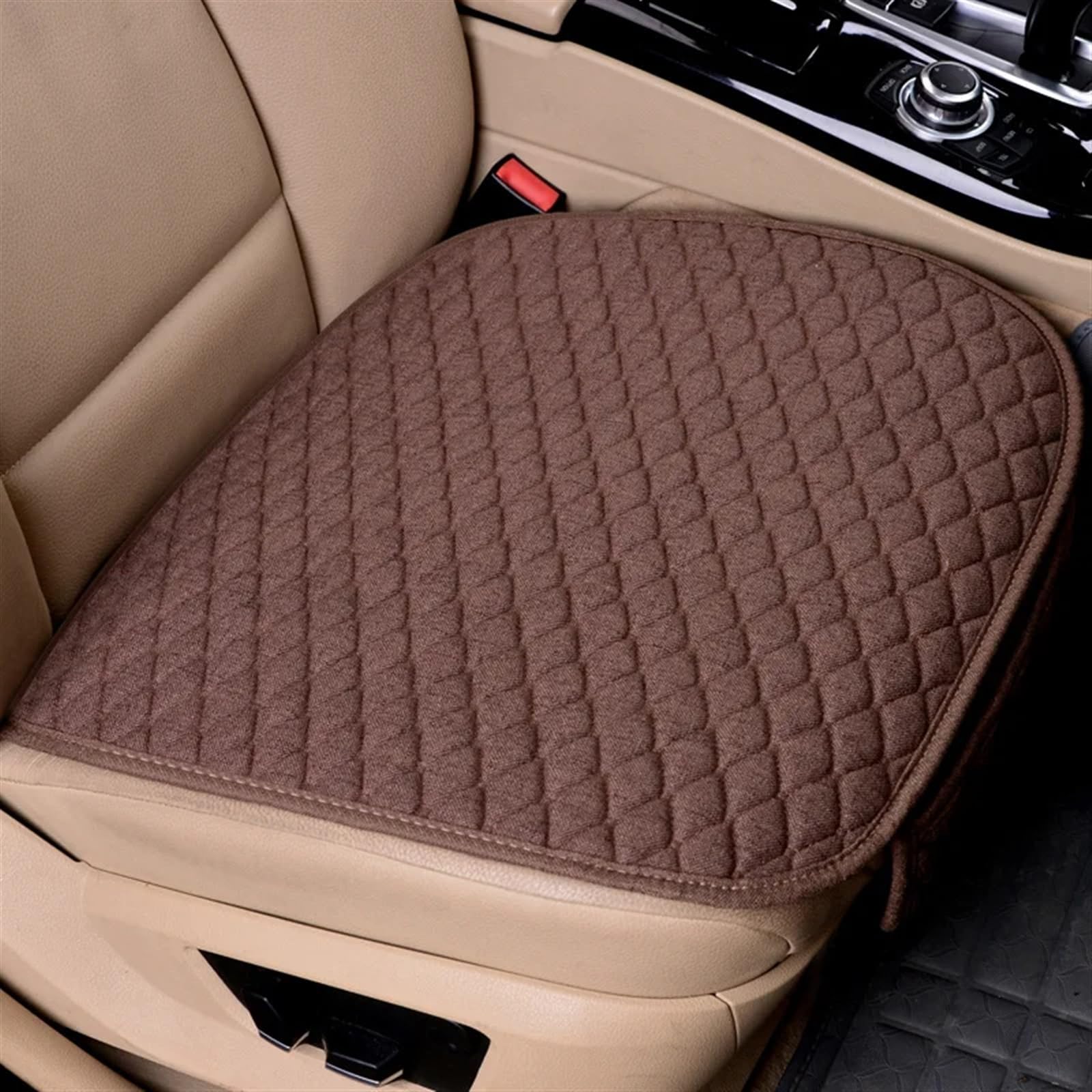 NNBINK Universal Autositzbezug Für Four Seasons Vorne Hinten Kissen Atmungsaktive Schutzmatte Pad Autozubehör Kissen Sitzbezug Autozubehör Autositz Sitzauflagen(Brown,1pc Front) von NNBINK