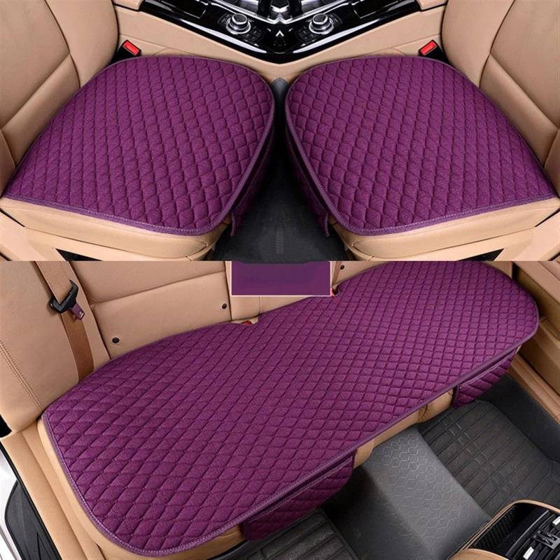 NNBINK Universal Autositzbezug Für Four Seasons Vorne Hinten Kissen Atmungsaktive Schutzmatte Pad Autozubehör Kissen Sitzbezug Autozubehör Autositz Sitzauflagen(Purple,Full Set) von NNBINK