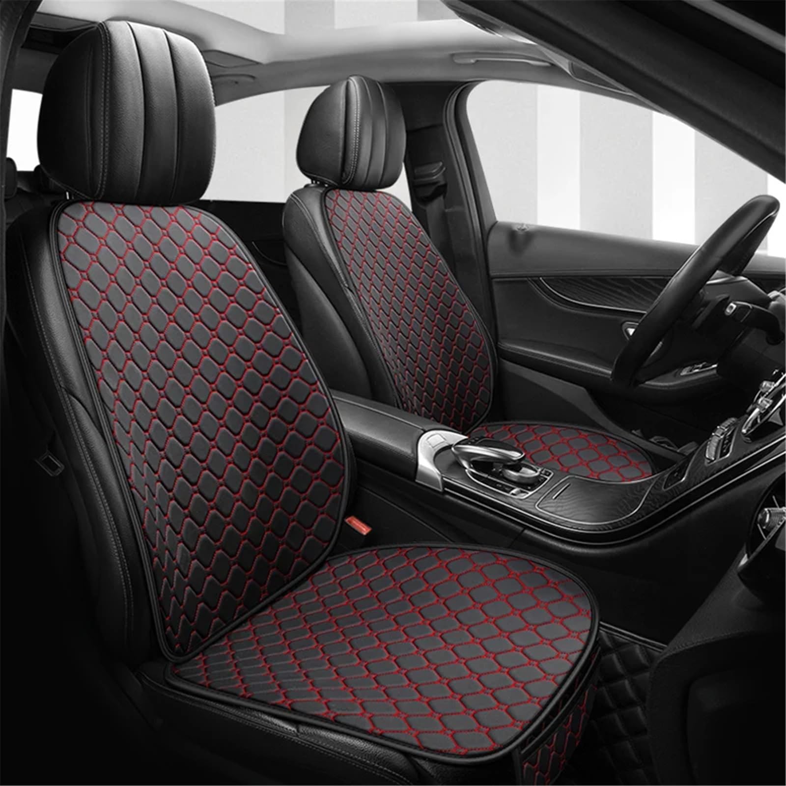 NNBINK Universal-Autositzkissen-Sitzbezug Für Vordersitz, Geeignet Für Alle Jahreszeiten, Auto-Innenraum-Schutzpolster Für Den Autositz Autositz Sitzauflagen(Red) von NNBINK
