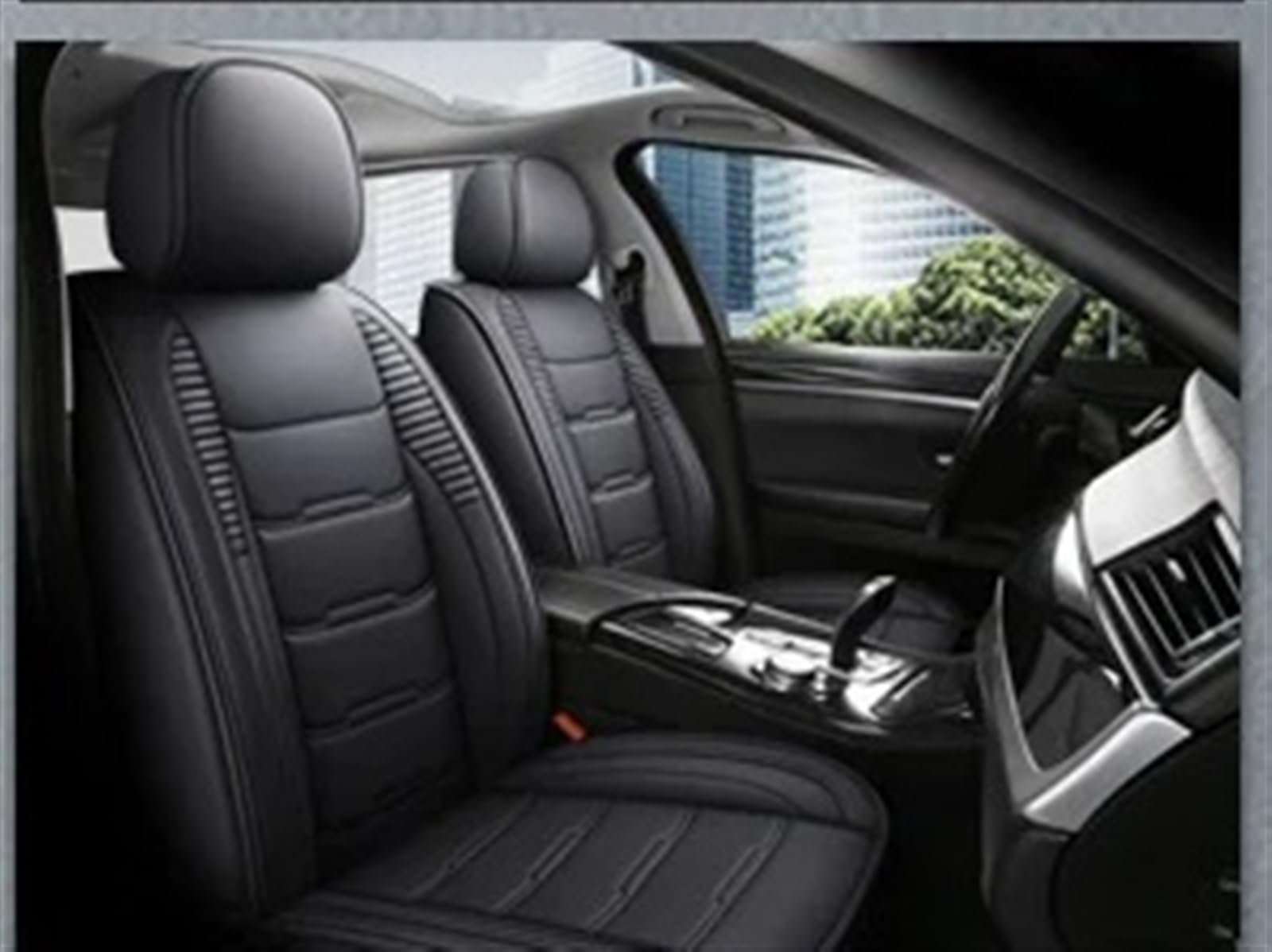 NNBINK Universal Autositzkissen Vier Jahreszeiten Autoabdeckung Sitzkissen Sitzbezug Kissen Auto Komplettset Sitzschutz Kissen Pad Innenraum Autositz Sitzauflagen(Black) von NNBINK