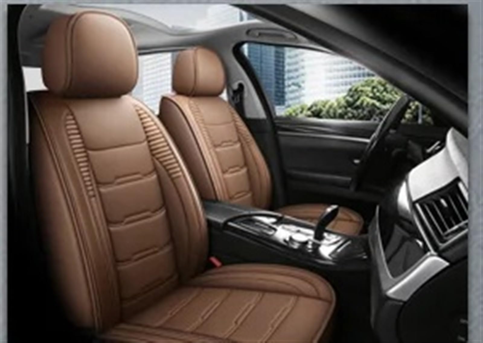 NNBINK Universal Autositzkissen Vier Jahreszeiten Autoabdeckung Sitzkissen Sitzbezug Kissen Auto Komplettset Sitzschutz Kissen Pad Innenraum Autositz Sitzauflagen(Brown) von NNBINK