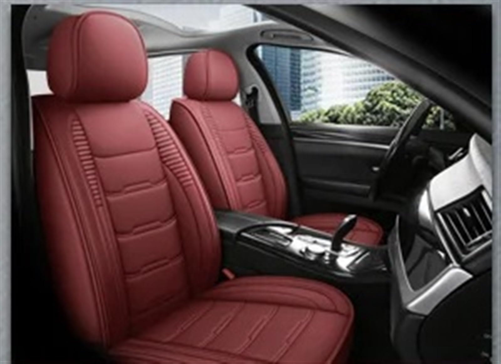 NNBINK Universal Autositzkissen Vier Jahreszeiten Autoabdeckung Sitzkissen Sitzbezug Kissen Auto Komplettset Sitzschutz Kissen Pad Innenraum Autositz Sitzauflagen(Red) von NNBINK