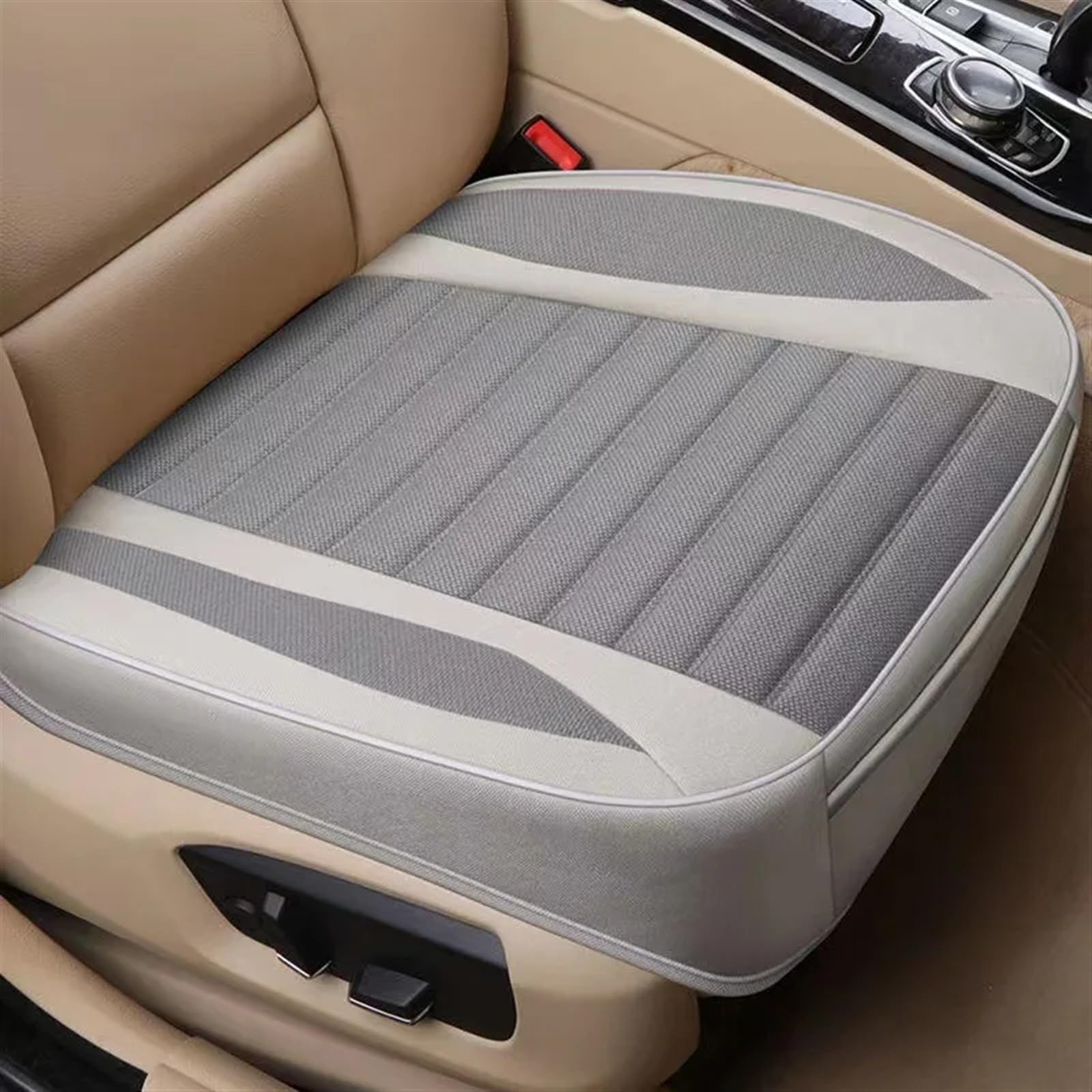 NNBINK Universal Four Seasons Autositzbezug Kissen Stuhlschutz Atmungsaktive Polsterschutz Sitzbezüge Für Auto Auto Vorder-/Rücksitzbezug Autositz Sitzauflagen(Gray,Front) von NNBINK