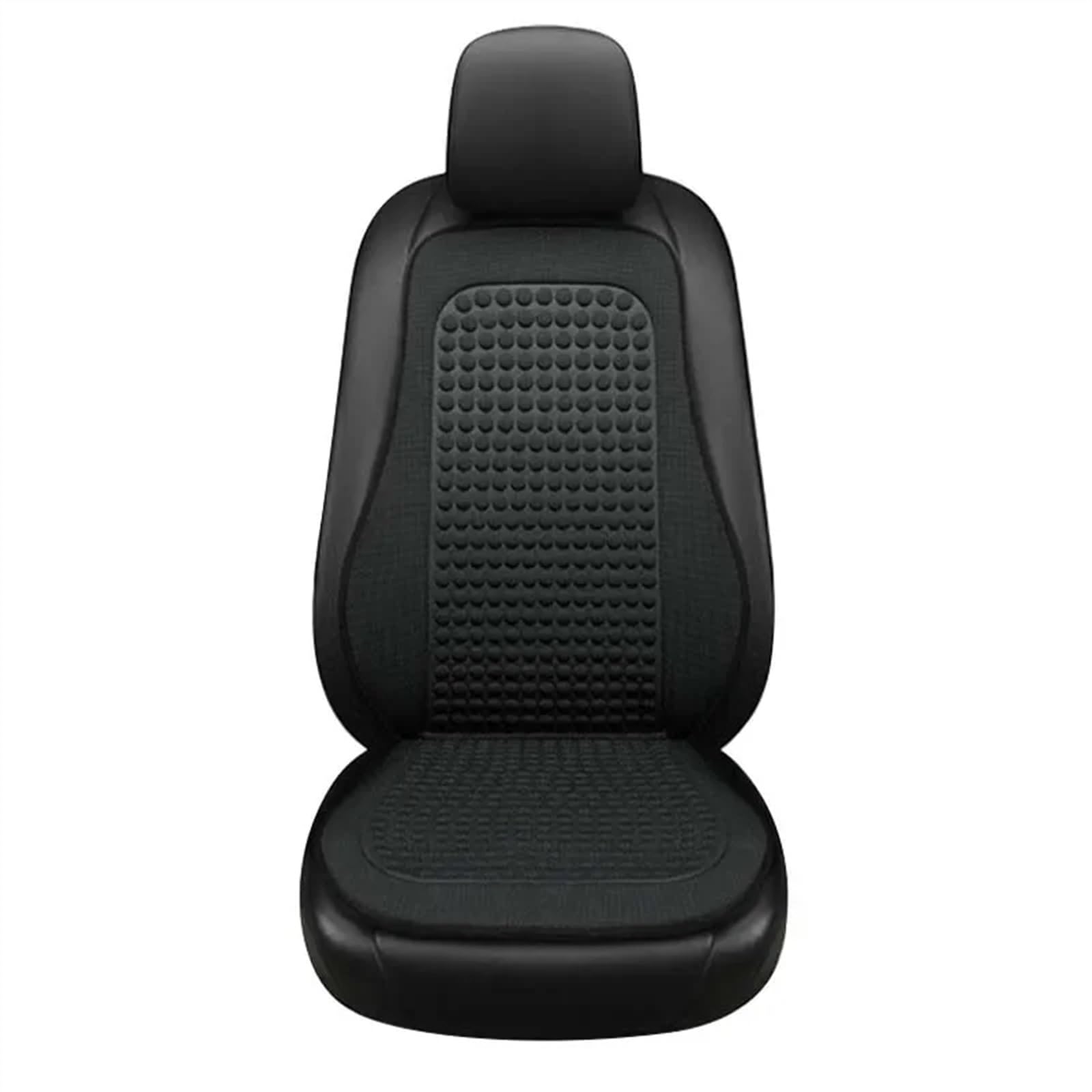 NNBINK Universal Sitzkissen Atmungsaktive Autositzbezüge Bump Massage Autos Sitzbezug Universal Seat Protector Pad Auto Kissen Schutz Matte Autositz Sitzauflagen(Black,Single Front with backrest) von NNBINK