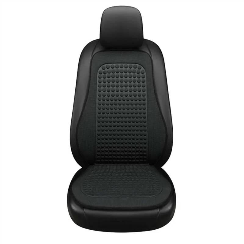 NNBINK Universal Sitzkissen Atmungsaktive Autositzbezüge Bump Massage Autos Sitzbezug Universal Seat Protector Pad Auto Kissen Schutz Matte Autositz Sitzauflagen(Black,Single Front with backrest) von NNBINK