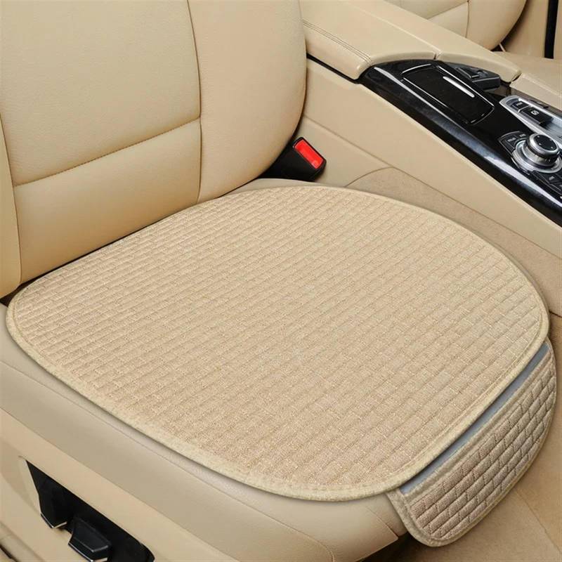 NNBINK Universalgröße Autositzbezug Autositz Vordersitz Schutzkissen Autozubehör Keine Rückenlehne Automobilinnenraum Autositzschutzpolster Autositz Sitzauflagen(Beige) von NNBINK