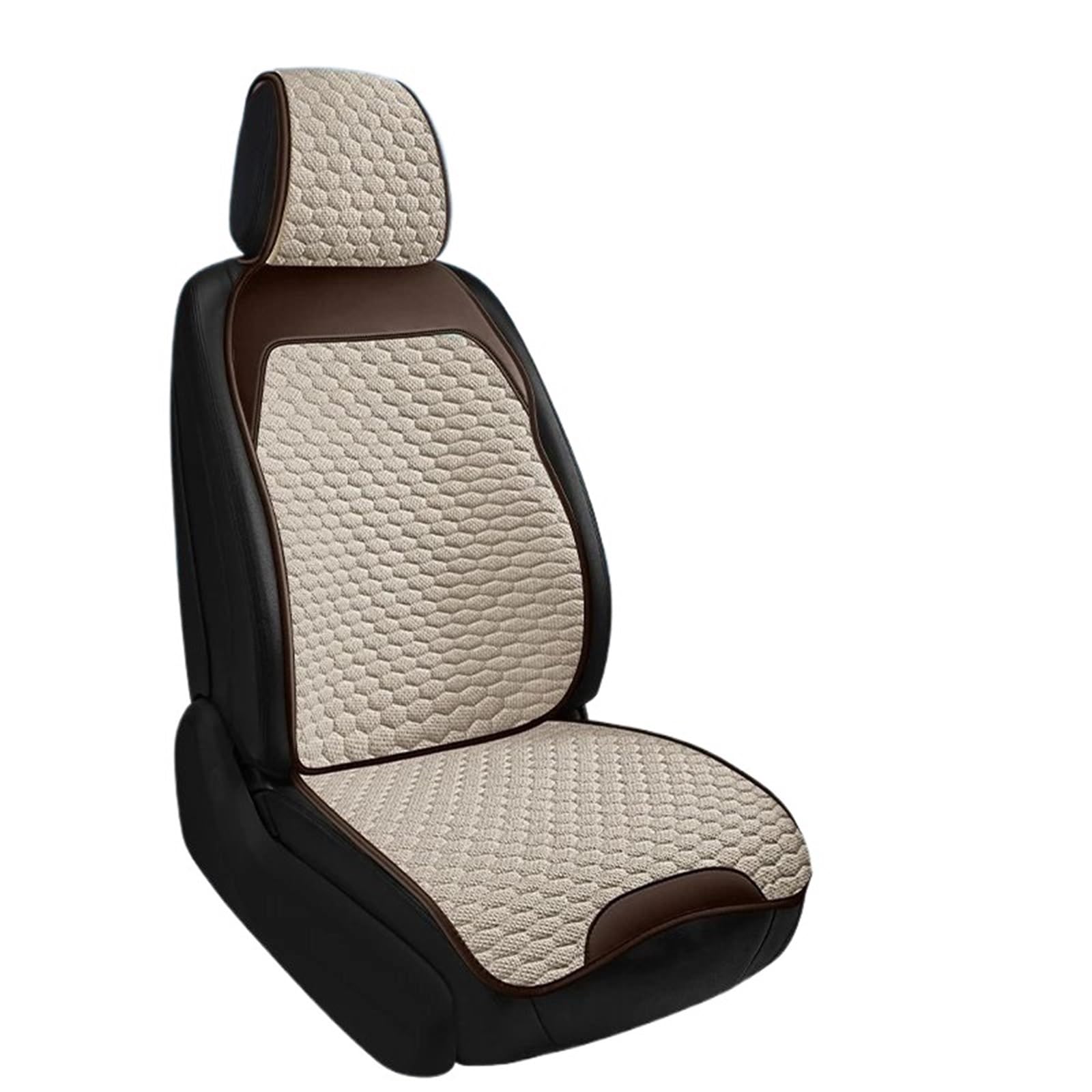 NNBINK Universelles, Atmungsaktives Autositzkissen, Autositzbezug, Passend Für Die Meisten Autos, Auto-Innenausstattung, Autositz-Schutzpolster, Zubehör Autositz Sitzauflagen(Beige,1PC) von NNBINK