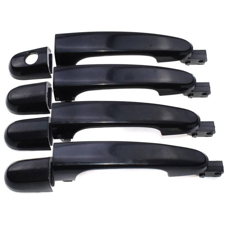 NNJIEUPO Auto-Außengriff Kompatibel Mit Kia Für Sportage 2005 2006 2007 2008 2009 2010 1 Satz Auto-Außentürgriffabdeckung Schwarzes Autozubehör 82651-1F000 82661-1F000 von NNJIEUPO