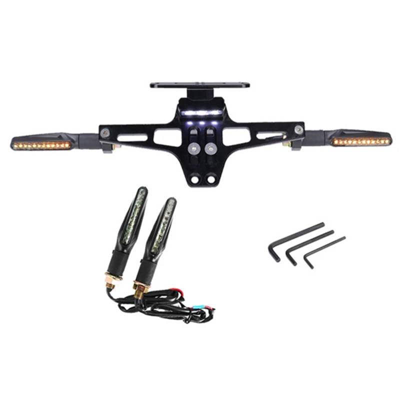 NNJIEUPO Motorrad Nummernschild Für R1200GS Für F800GS Für F700GS Motorrad-Kennzeichenhalter-Halterung, Eingestellter Winkel, Hintere Kennzeichenhalterung von NNJIEUPO