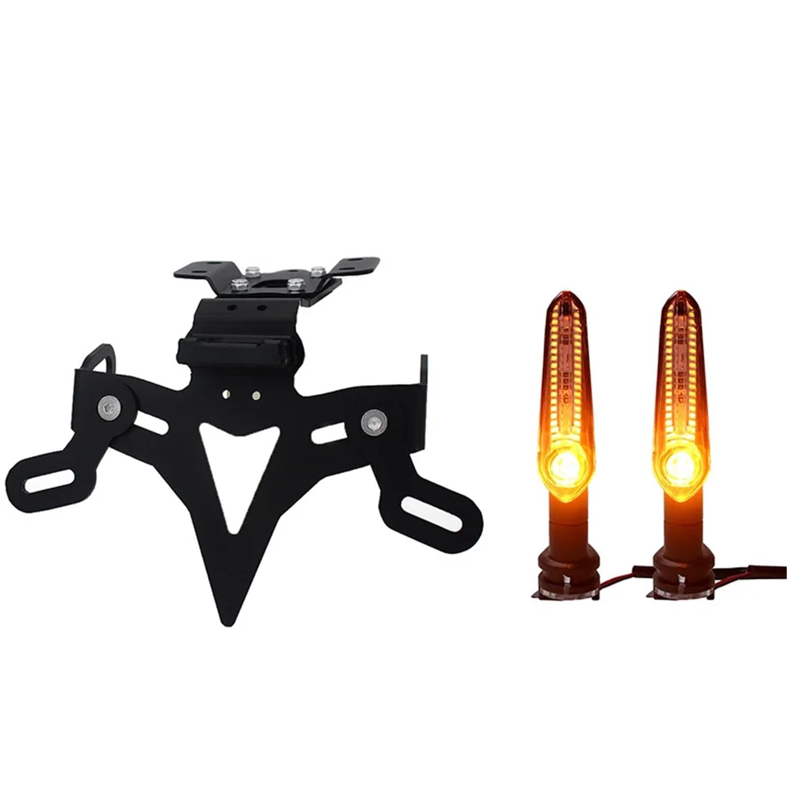 NNJIEUPO Motorrad Nummernschild Kompatibel Mit Yamaha Für MT-07 Für FZ-07 2014–2024 Motorrad-Kennzeichenhalter, Kotflügel, Beseitigt Registrierungshalterung(with Signal) von NNJIEUPO