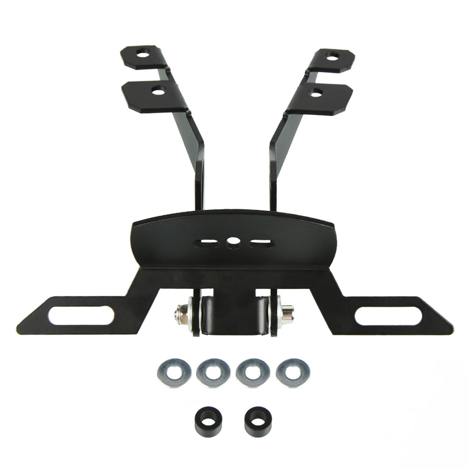 NNJIEUPO Motorrad Nummernschild Kompatibel Mit Yamaha Für T-MAX 530 2017 2018 Motorrad-Kennzeichenrahmen, Kennzeichenhalter, Kennzeichenhalter Mit Licht(Black) von NNJIEUPO