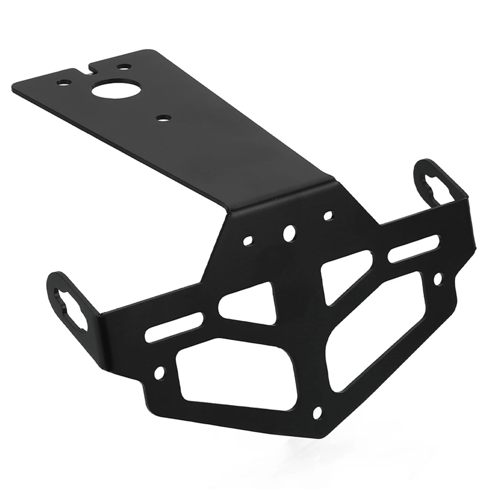 NNJIEUPO Motorrad Nummernschild Kompatibel Mit Yamaha Für YZF-R125 2008-2009-2010-2011-2012-2013 Motorrad-Kennzeichenhalter Mit Leichtem Heck-Ordnungs-Kotflügel(Black NO Light a) von NNJIEUPO