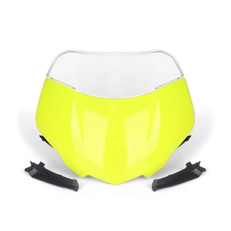 NNJIEUPO Motorrad Windschutzscheibe Für Street Für Triple Für 765RS Moto2 2023 Motorrad Frontscheibe Windschutz Visier Wind Bildschirm Spoiler Deflektor Motorrad Windschutzscheibe(Fluorescent) von NNJIEUPO