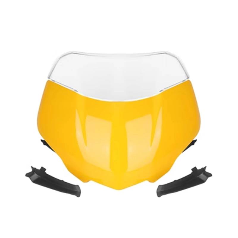 NNJIEUPO Motorrad Windschutzscheibe Für Street Für Triple Für 765RS Moto2 2023 Motorrad Frontscheibe Windschutz Visier Wind Bildschirm Spoiler Deflektor Motorrad Windschutzscheibe(Yellow) von NNJIEUPO