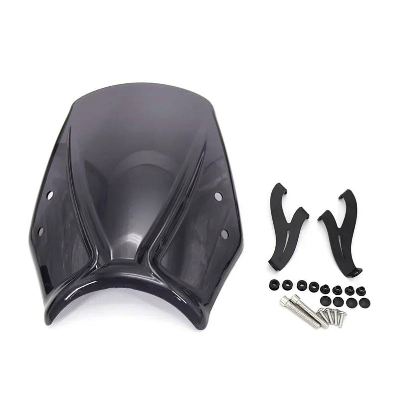 NNJIEUPO Motorrad Windschutzscheibe Für Trident660 2021 2022 Motorrad Windschutzscheibe Zubehör Windschutzscheibe Schallwand Air Windabweiser Motorrad Windschutzscheibe Spoiler(Dark Smoke) von NNJIEUPO